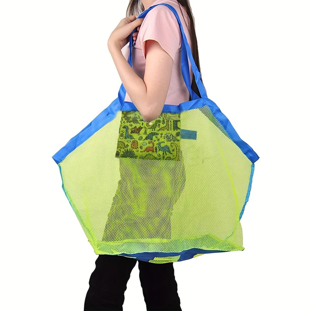 Children Sand Away Protable Mesh Bag Kids Bath Toys Storage Bags Swimming Large Beach Bag for Towels Women Cosmetic Makeup Bag