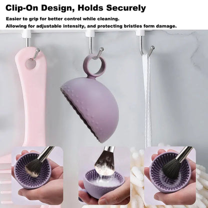 Makeup Brush Cleaner Soft Silicone Makeup Brush Bowl Folding Powder Puff Eyeshadow Brush Cleaning Pad Beauty Tools