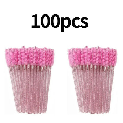 Wholesale 100pcs Disposable Eyelash Brushes Spoolies Micro Lash Mascara Wands Combs for Eyelash Extension Makeup Cosmetic Tools