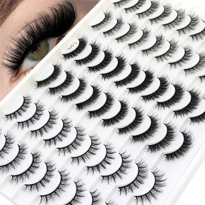 HBZGTLAD 30/40 pairs of natural long 3D artificial mink false eyelashes false eyelashes makeup set mink eyelashes extended eyela