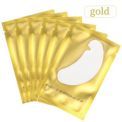 50 Pairs Eyelash Extension U-shaped Incision Gel Paper Patches Grafting False Lashes Under Eye Pad Stickers Tips Makeup Tools