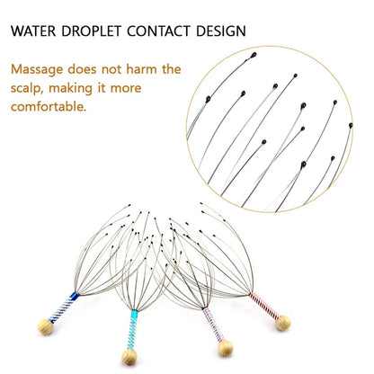 Random Octopus Head Massager Scratching Scalp Relaxation Relief Body Massager Scratcher Relieves Tension Health Care Tools