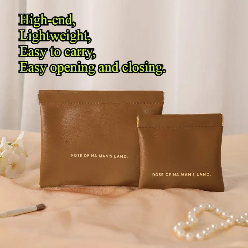 파우치 Simple Lipstick Makeup Storage Bag Women Fashion Portable Mini Key Jewelry Cosmetic Organizer Pouch Handbag Косметичка 2025