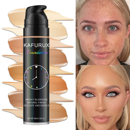 8-Color Liquid Foundation Makeup Set Waterproof Sweat-Resistant Concealer Professional Korean Style Face Base for Flawless Look