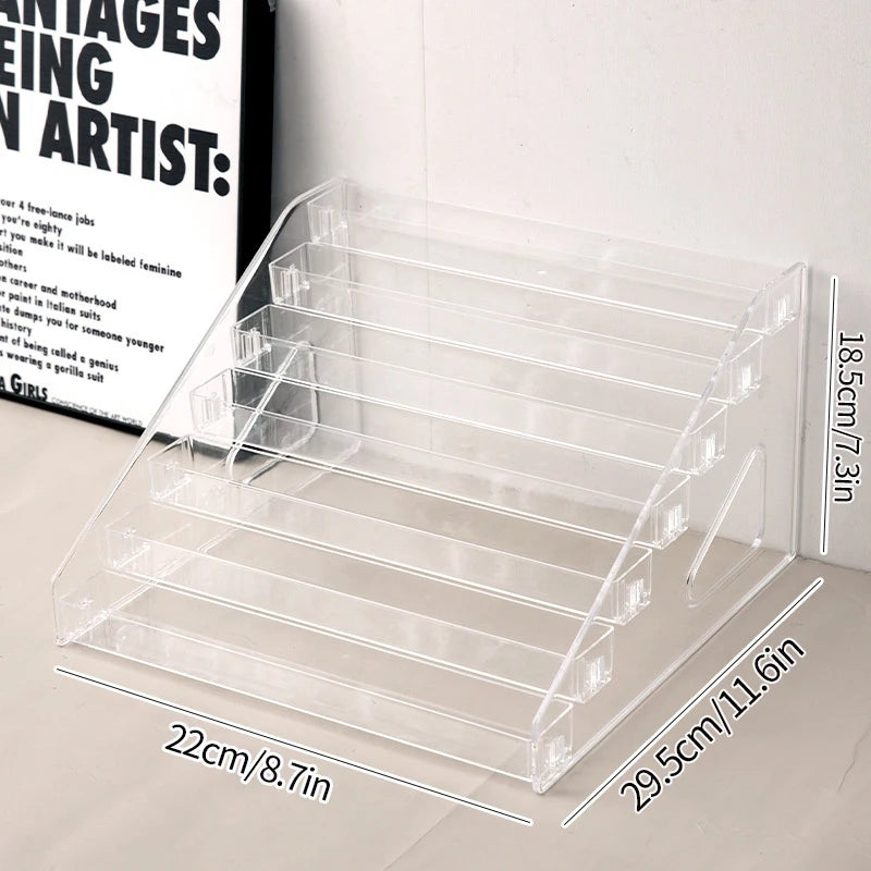 3/5/7 Tiers Eyeshadow Palette Organizer Clear Acrylic Display Stand Lipstick Powder Cosmetics Shelf Rack Makeup Holder