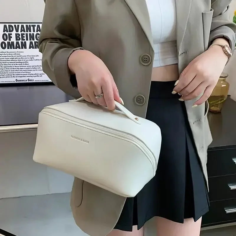 Zipper Makeup Organizer Female Toiletry Kit Bag Make Up Case Storage Pouch Luxury Lady Box Cosmetic Bag Organizer Bag Travel Zip