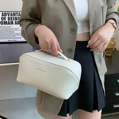 Zipper Makeup Organizer Female Toiletry Kit Bag Make Up Case Storage Pouch Luxury Lady Box Cosmetic Bag Organizer Bag Travel Zip