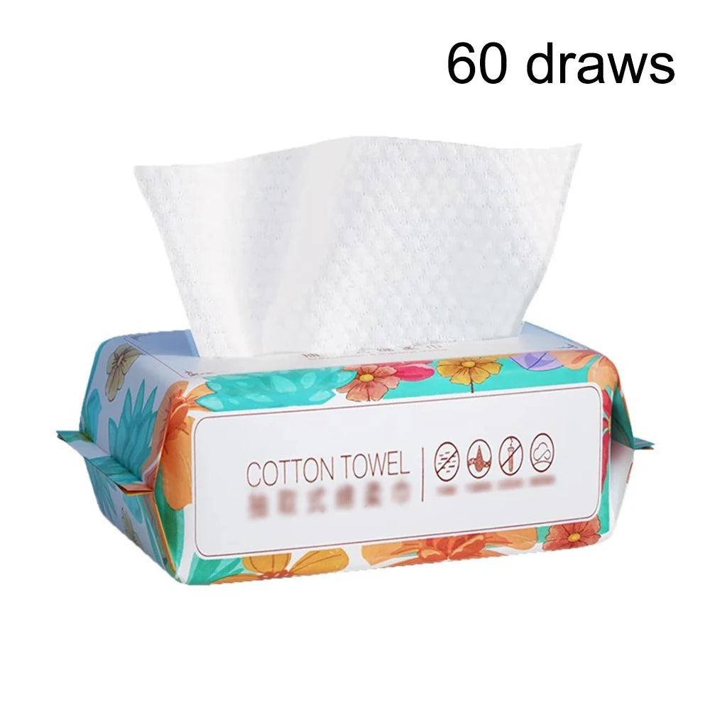 100 Pumps Thickened Disposable Face Towel 100Cotton Soft Fabric Travel Cleansing Dry Wet Makeup Remover Pearl Cotton Reusable