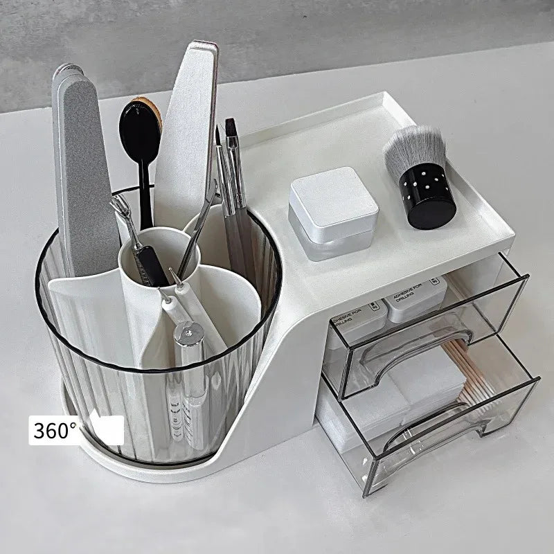 Nail Tool Storage Box Swab Container Nail Accessories Organizer Box Makeup Brush Holder Nail Art Pen Storage Box Nail Tool Stora