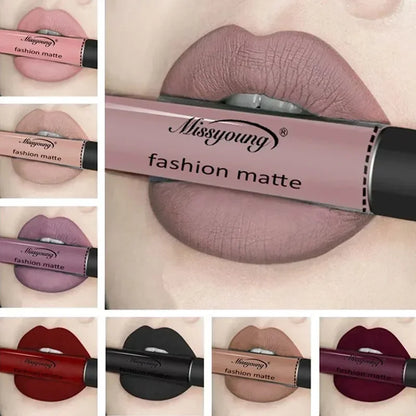 New Brand Makeup Lipstick Matte Lipstick Brown Nude Chocolate Color Liquid Lipstick Lip Gloss Matte Batom
