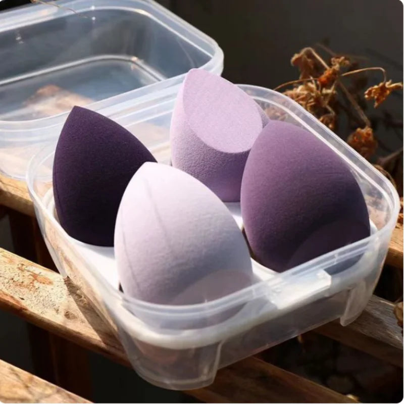 4PCS Beauty Eggs Set Seamless Smudging More Hygienic Prevents Bacteria Buildup Create A Flawless Makeup Look Beauty Egg Case