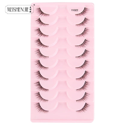 3/10 Pairs Half Lashes Cat Eyelashes Natural Long Handmade 3D Mink Lashes Makeup Tool Reusable Fake Eyelash maquillaje Faux Cils