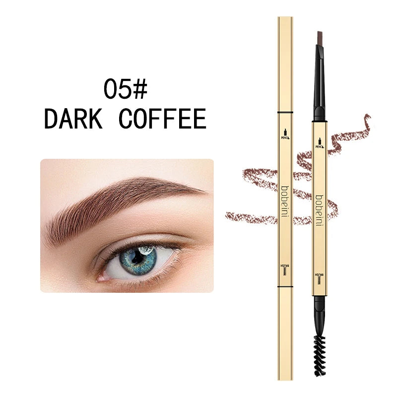 6-color small gold eyeliner pen - double-ended long-lasting eyeliner, waterproof and non-marring eyeliner, brush-style eyeliner