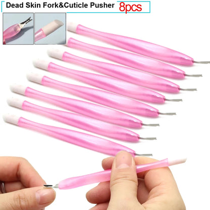 8pcs Nail Files Set 100/180 Nail Sanding Buffer Professional Manicure Files Makeup Pedicure Brushes Tool Extension cuticle Kits