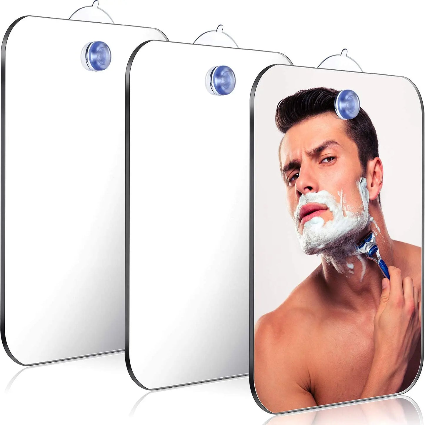 Acrylic Mirror Shower Shaving Fogless Mirror Washroom Travel Accessories For Women Makeup Man Shaving Bathroom Tools