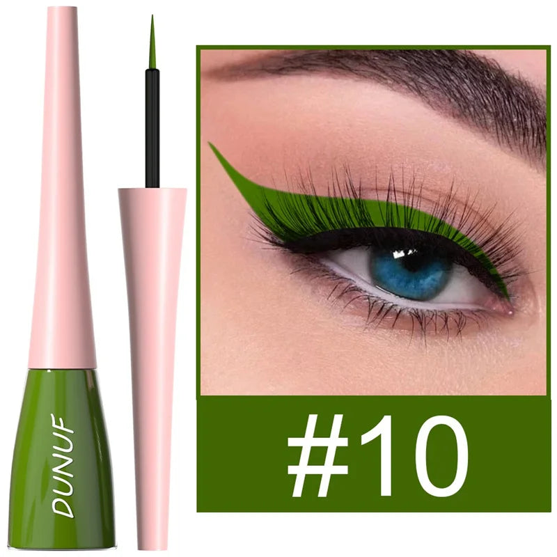 18 Colors Matte Colorful Liquid Eyeliner Pencil Waterproof Lasting Makeup Liquid Eye Liner Blue Green Yellow Eyes Cosmetics Pen