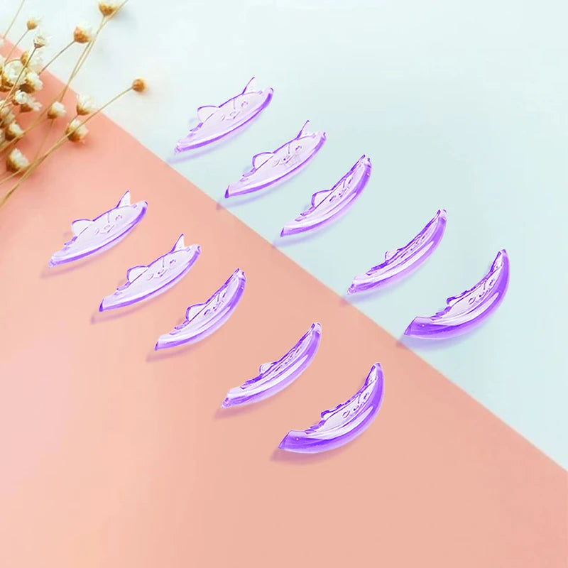 5 Pairs C Curl Silicone Lash Lift Pads Sticky Eyelash Perm Rods Shield – 3D Lash Curler Makeup Accessories
