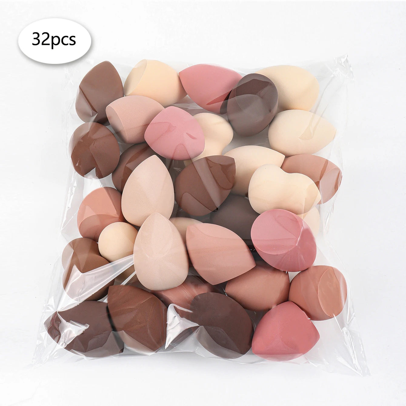 3/8/12/16/24/32/48Pcs Milk Coffee Makeup Sponge, Suitable for Applying and Setting Makeup, Suitable for All Skin Types