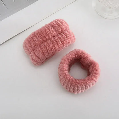 Women Makeup Coral Fleece Headband Wash Face Soft Hair Holder Elastic Top Knot Hairbands Girl Headwear Hair Accessories