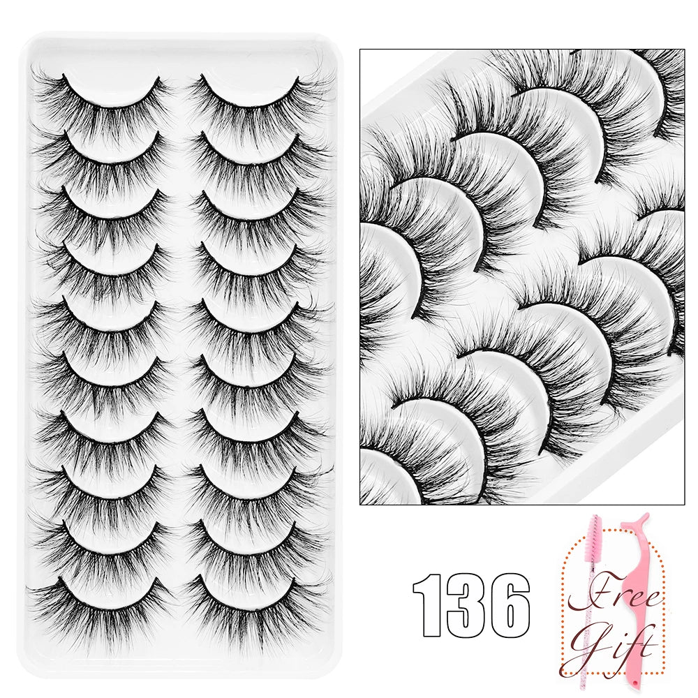 5/10Pairs 3D Mink Lashes Natural Eyelashes Dramatic False Eyelashes Faux Cils Makeup Wholesale Fake Eyelash Extension maquiagem