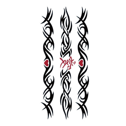 Tattoo Stickers Totem Black Color Flash Temporary Waterproof Party Fake Makeup Neck Hand Arm Body Art for Men Women