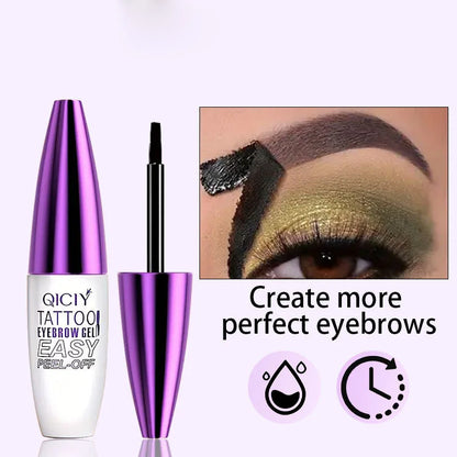 Tear off eyebrow gel, long-lasting color fixing, waterproof and sweat proof, natural makeup effect, suitable for beginners
