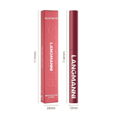 New Rotating Velvet Matte Lipstick Long Lasting Waterproof Lipstick Non-Stick Cup Lip Stain Tint Cosmetics Pencil Liner Makeup