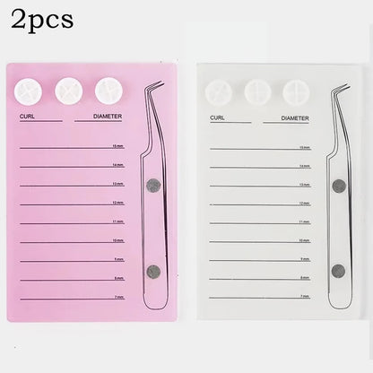 Eyelash Extension Scale Holder Magnetic Acrylic Lash Board Glue Pallet Cup Clean Hygienic False Eyelash Pad Eyelash Makeup Tools