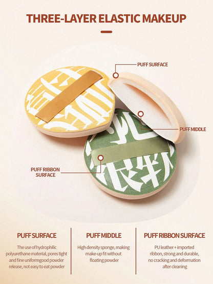 1/2Pcs Soft Non-Eating Foundation Sponge Puff, High Density & Bouncy, For More Flawless Makeup. Wet & Dry Available