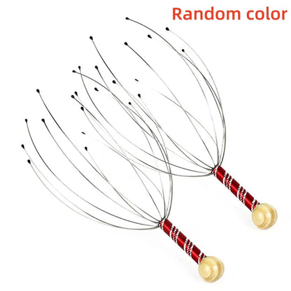 Random Octopus Head Massager Scratching Scalp Relaxation Relief Body Massager Scratcher Relieves Tension Health Care Tools