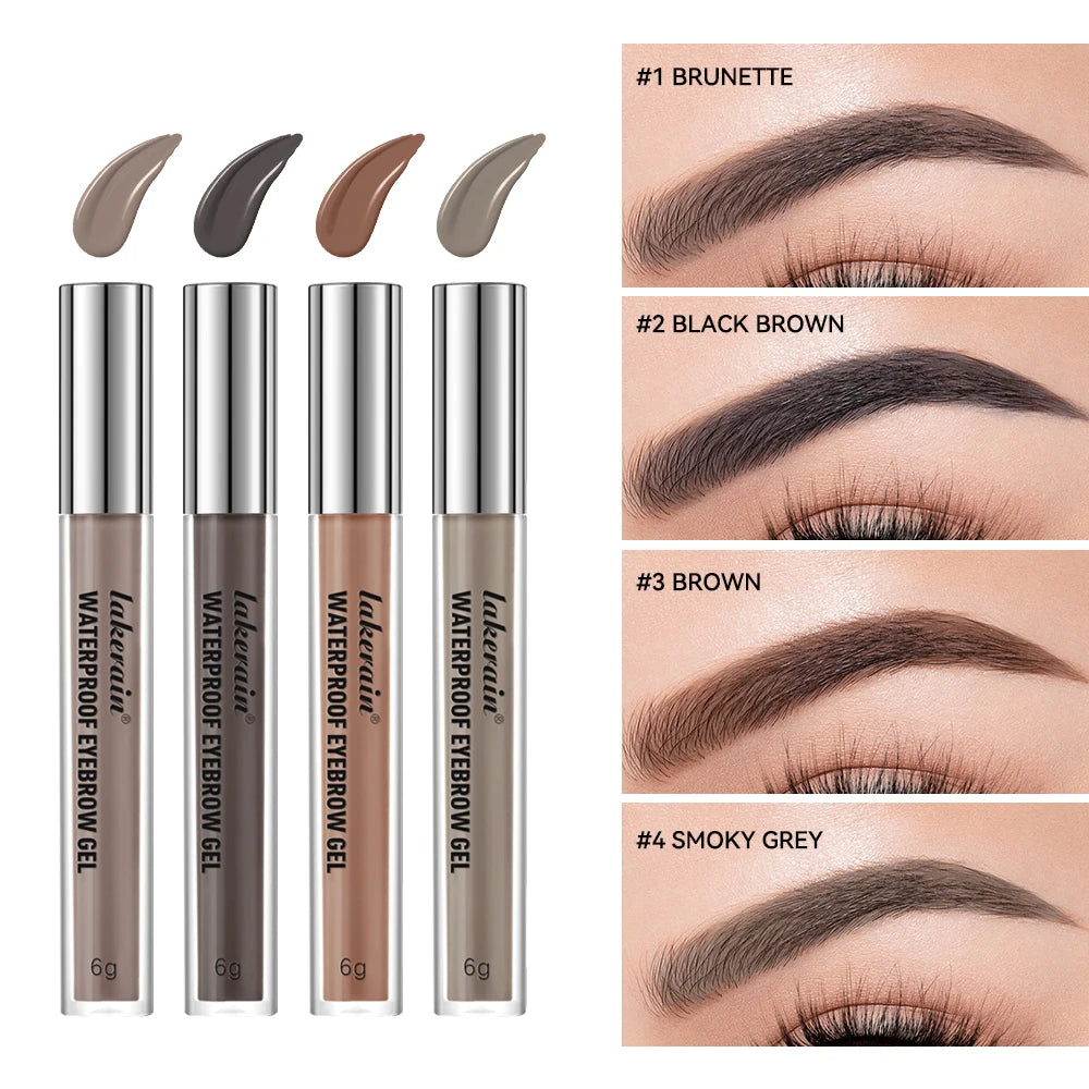 lakerain Long Lasting Waterproof Eyebrow Gel Highly Tinted Liquid Makeup Sweatproof Natural Finish Brown Black Cosmetics