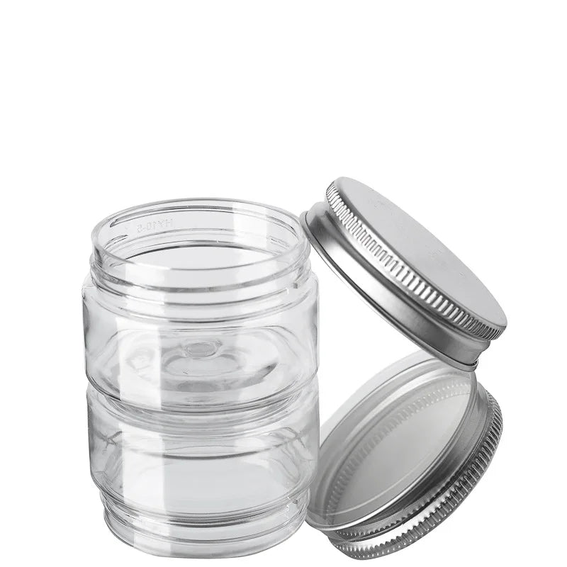 12pcs 30/50/60/80/100/150ml Plastic Container Empty Clear Cosmetic Jars Cream Sample Pot Makeup Food Storage Jar дорожный набор