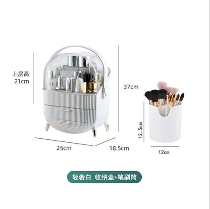 Cosmetic Storage Box Bathroom Big Capacity Waterproof Dustproof Jewelry Makeup Organizer Home Skin Care Make Up Storage Drawer