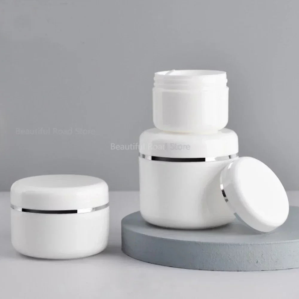향수 20/30/50/100/150/250ML Refillable Bottles Travel Face Cream Lotion Jar Cosmetic Container White Plastic Empty Makeup Jar Pot