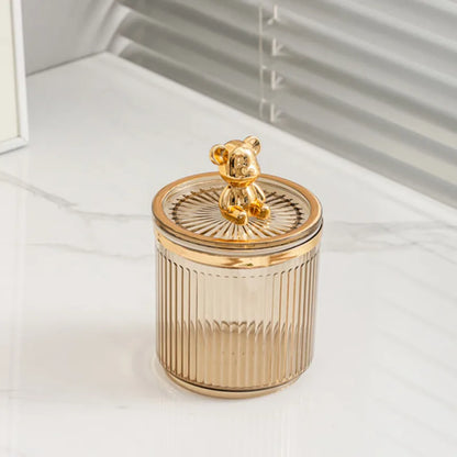 Transparent Acrylic Cotton Swab Storage Box Desktop Dust-Proof Makeup Removal Cotton Lipstick Cosmetics Storage Organization