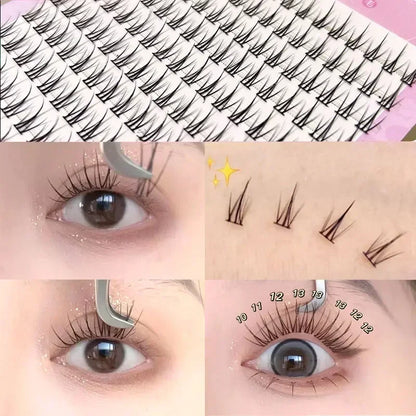 Individual Eyelashes DIY Eyelash Clusters Natural Fake Eyelashes Lash Clusters Manga Lashes Newbie Daily Eyelashes Makeup