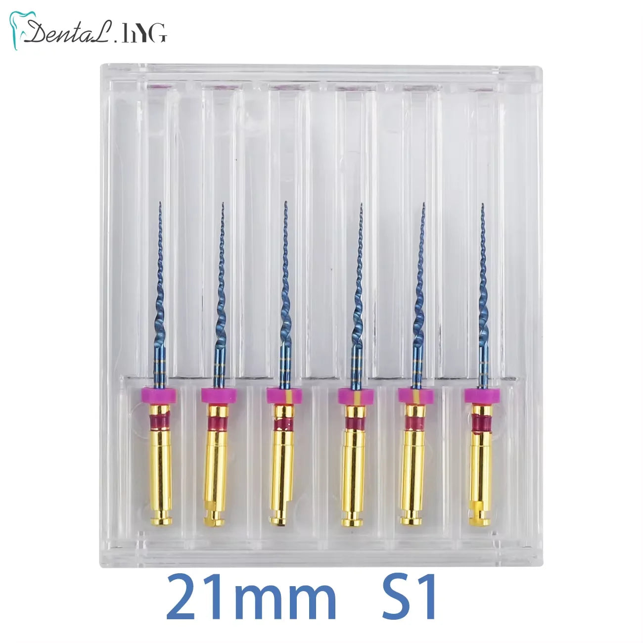 Dental Root Canal File Gold Endo Rotary Super Files Golden Endodontic Files 21mm 25mm Nickel Titainium Instrument Dentistry