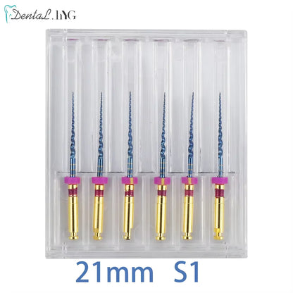 Dental Root Canal File Gold Endo Rotary Super Files Golden Endodontic Files 21mm 25mm Nickel Titainium Instrument Dentistry