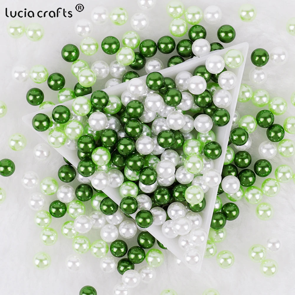 3/4/5/6/8/10mm  No Hole ABS Pearl Bead For  Makeup Box Filling Bead  Christmas/Garment Sewing /DIY Crafts Decoration  V0824