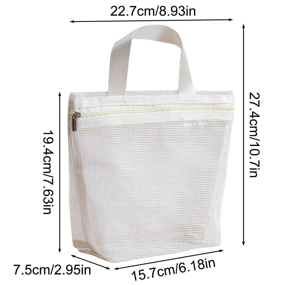 Mesh Makeup Toiletry Storage Bags Handbags Portable Travel Washing Body Shower Tools Organizer Hanging Cosmetic Organizer Pouch