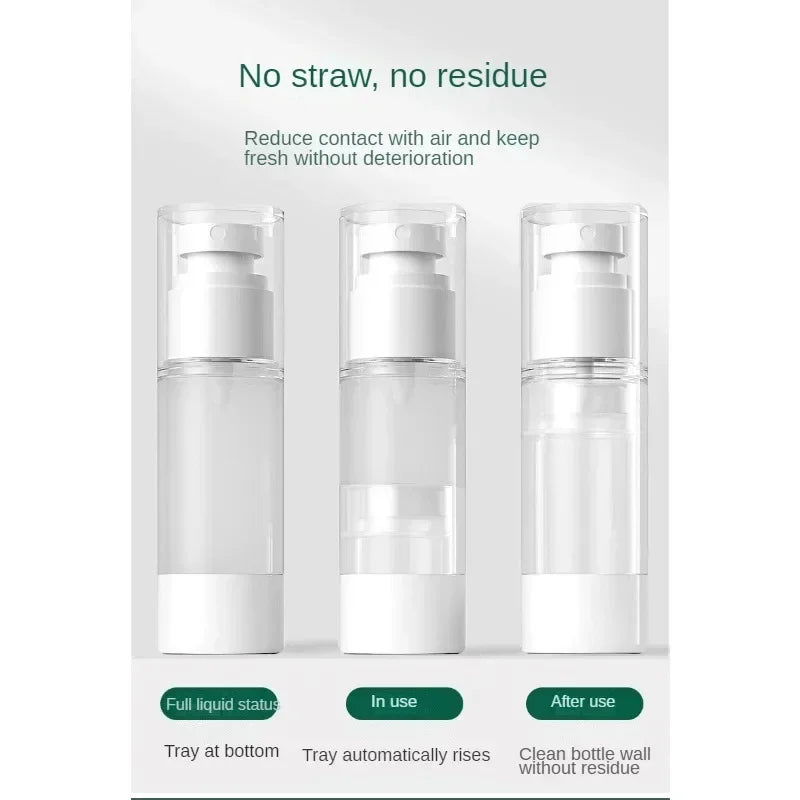 30ml 80ml 100ml Clear Airless Cosmetic Cream Pump Bottle Travel Size Dispenser Makeup Container for Cream Gel Lotion