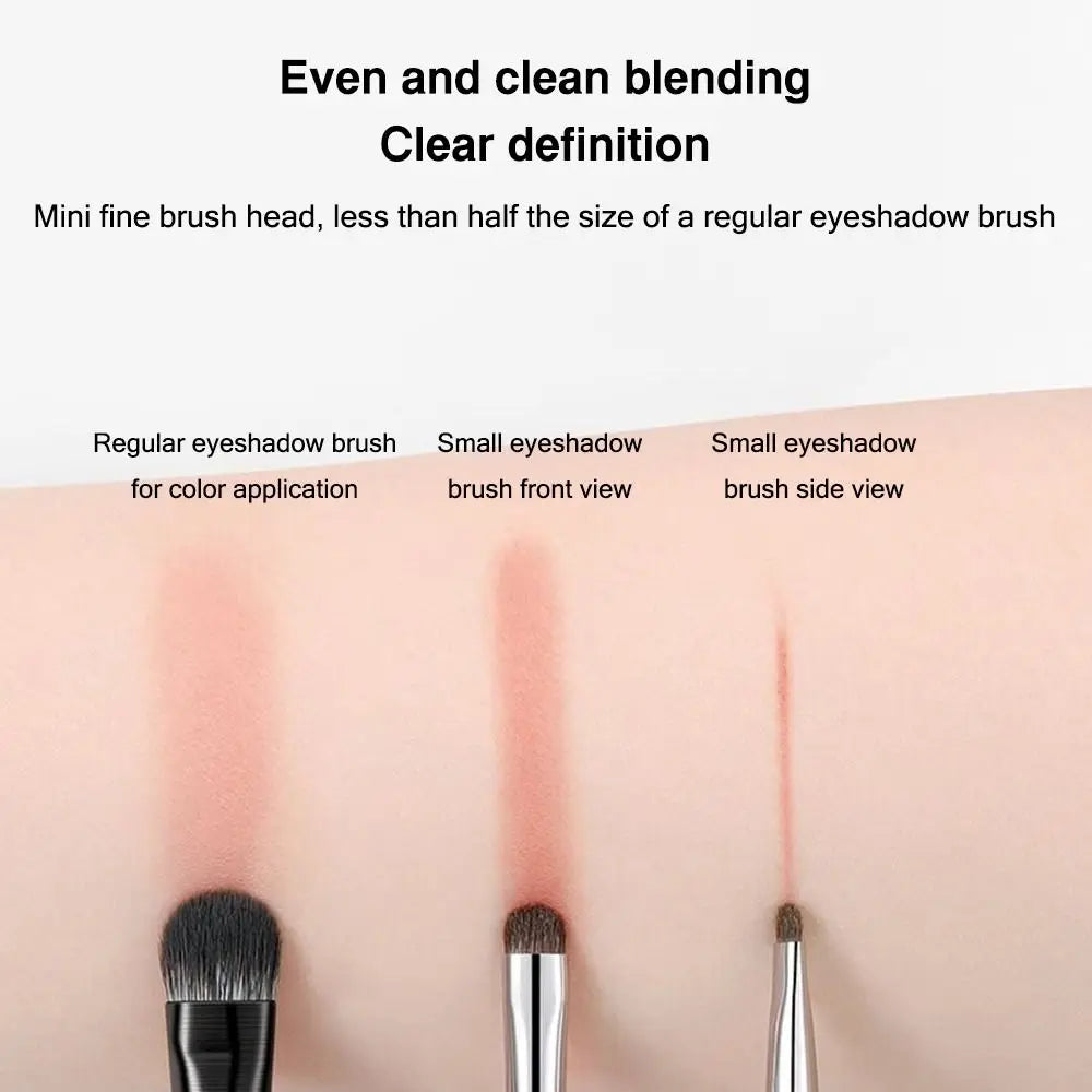 Soft Hairs Eye Makeup Brush Plastic Handle Small Tapered Brush for for Highlighting Eyeshadow/Sleeping Silkworms/Under Eyes