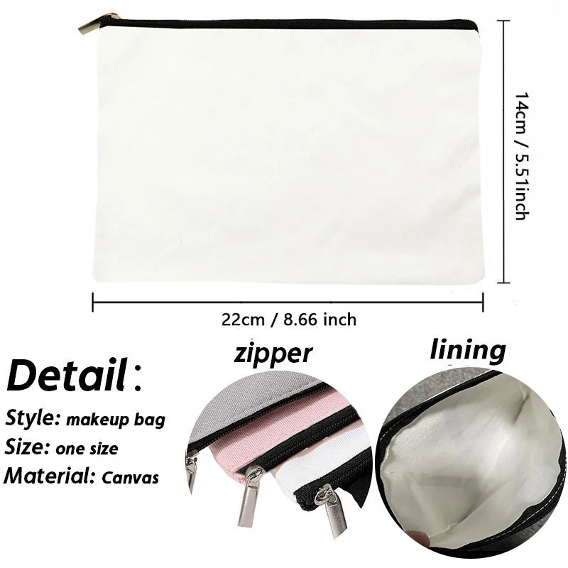 Luxury Custom Name Cosmetic Bag Floral Personalized Makeup Pouch Travel Lipstick Organizer Trendy Make Up Clutch Canvas Purse