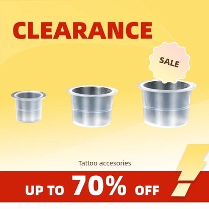 Clearance_100PCS Tattoo Ink Cup S M L Disposable Microblading Steady Plastic White Permanent Makeup Ink Pigment Clear Holder Con