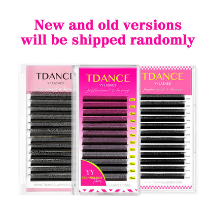 TDANCE 8-15MIX YY Shape Hand Woven Premium Mink Soft Light Natural Eyelashes Extension Makeup Mesh Net Cross False Eyelash