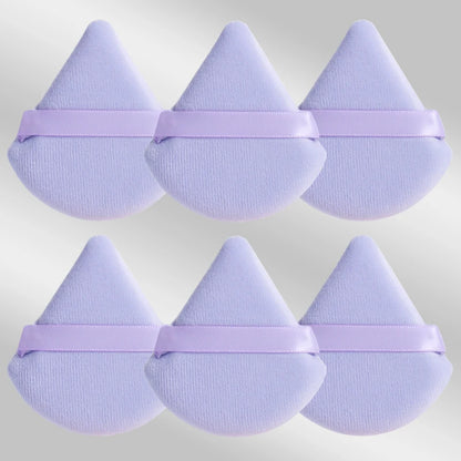 6 Pcs New Triangular Sponge Puffs with a Soft Skin Friendly and Delicate Makeup Feel Suitable for Home or Travel Use