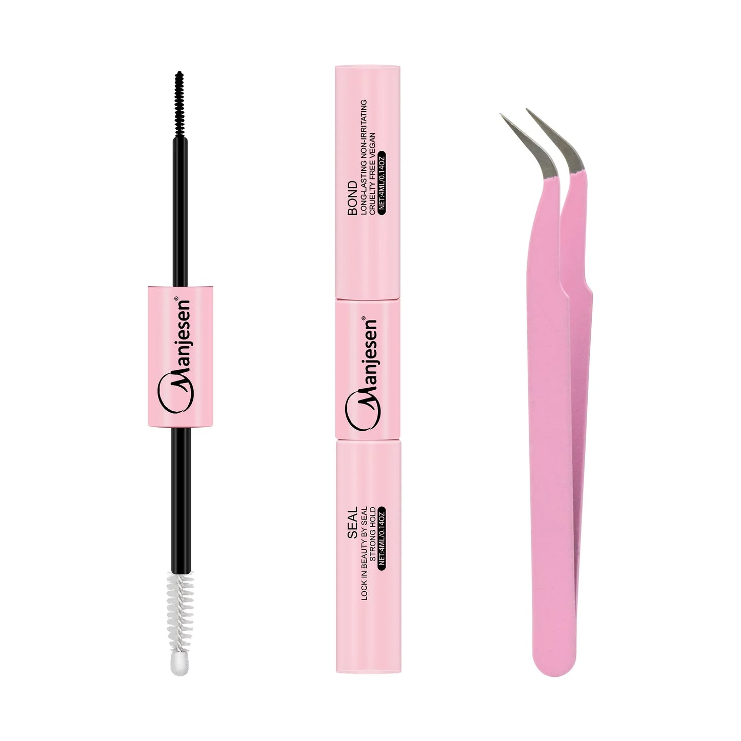 Lash Makeup set Bond and Seal Individual Lashes Glue and Seal Super Strong Hold Lash Extension Lash Glue Remover & Tweezers Kit