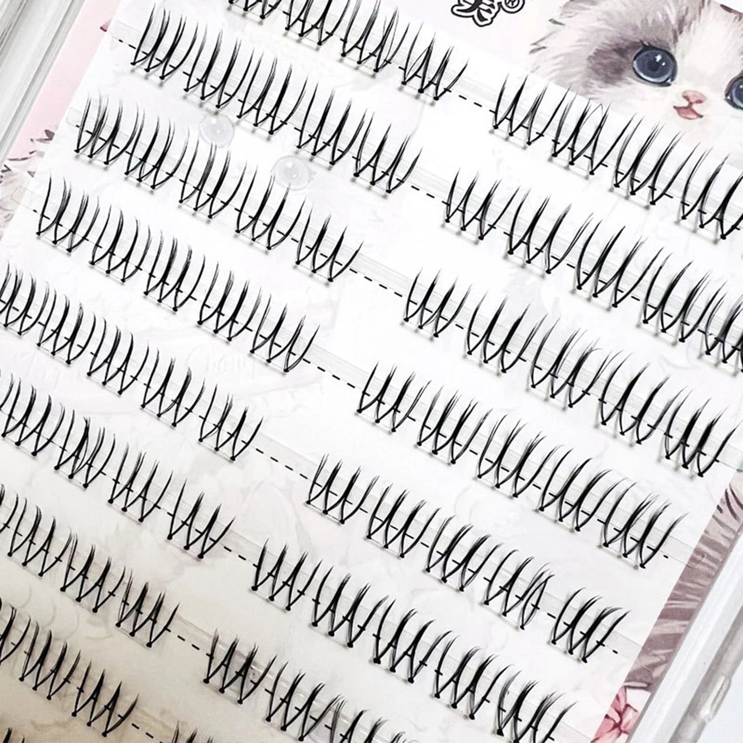 Little Devil false eyelash extenstions korean style Natural Wispy Lashes Individual clusters eyelashes For women makeup Salon