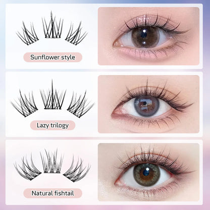60-Piece Glue-Free Self-Adhesive False Eyelashes, perfect for DIY projects and festive celebrations.