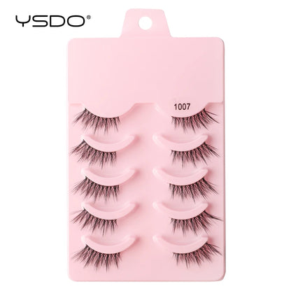 Half Eyelashes 5/10/14/20 Pairs Natural Faux Mink Lashes Cat Eye Lashes Wispy Fluffy Eyelash Extension Makeup Manga False Lashes